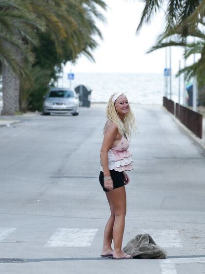 Upskirt fingering no panties public outdoors