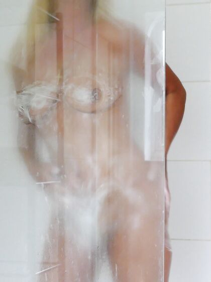 playing in the shower