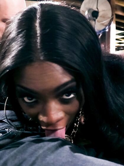 Tattooed Dude Small Hands Fucks Slim Ebony In Front Of His Girlfriend photos (Ana Foxxx)
