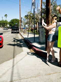 London Keyes, Aiden Starr And Natalie Norton Play With Strap-on On Car's Hood