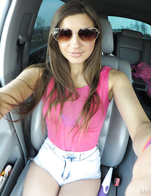 Sexy in the car Melena Maria Rya