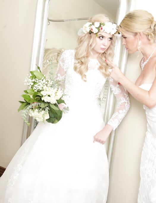 Young Bride Lexi Lore Shares Hard Dick With Her Stepmother photos (Kit Mercer)