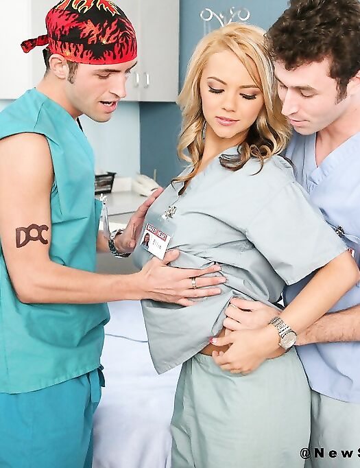 Scrubs XXX Parody - Episode 5 - Big Racked Blonde Nurse Ashlynn Brooke Gets Tag Teamed And Cum Covered In The Hospital.