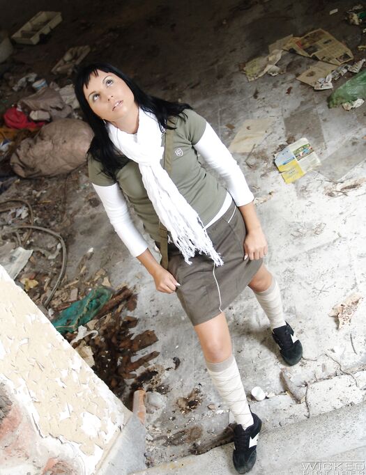 Easygoing Brunette Gets Fucked Hard In Some Abandoned House photos (Neeo, Renata)