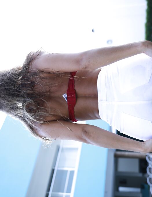 Melena Maria Rya at the pool